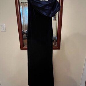 Todashi Shoji Copley Shoulder Drape Velvet Gown - PLUS SIZE 3X BAL22037LQ